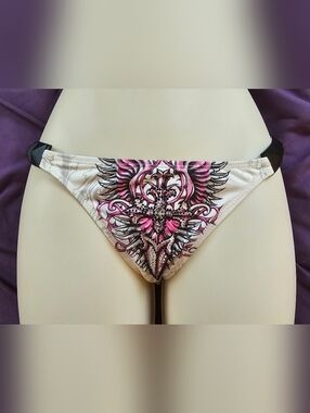 Affliction Sinful Studded Bikini Bottoms - Small - NWT
